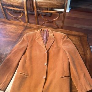 Neiman Marcus Tan Corduroy Blazer